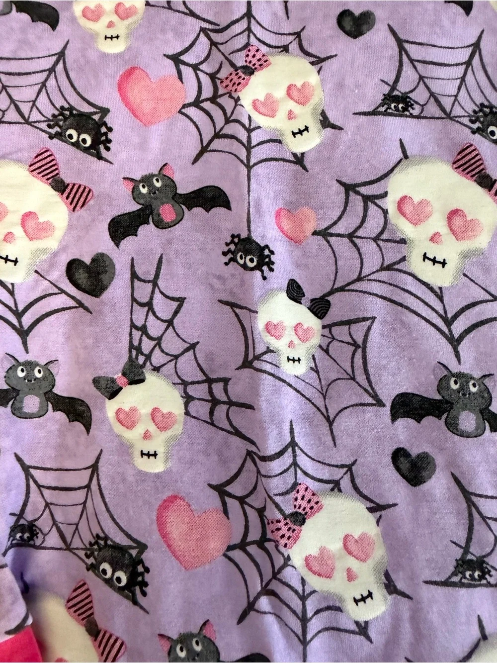 Birdie Bean Carrie Skulls & Hearts Halloween Long Sleeve Pants PJ Set 4T VGUC